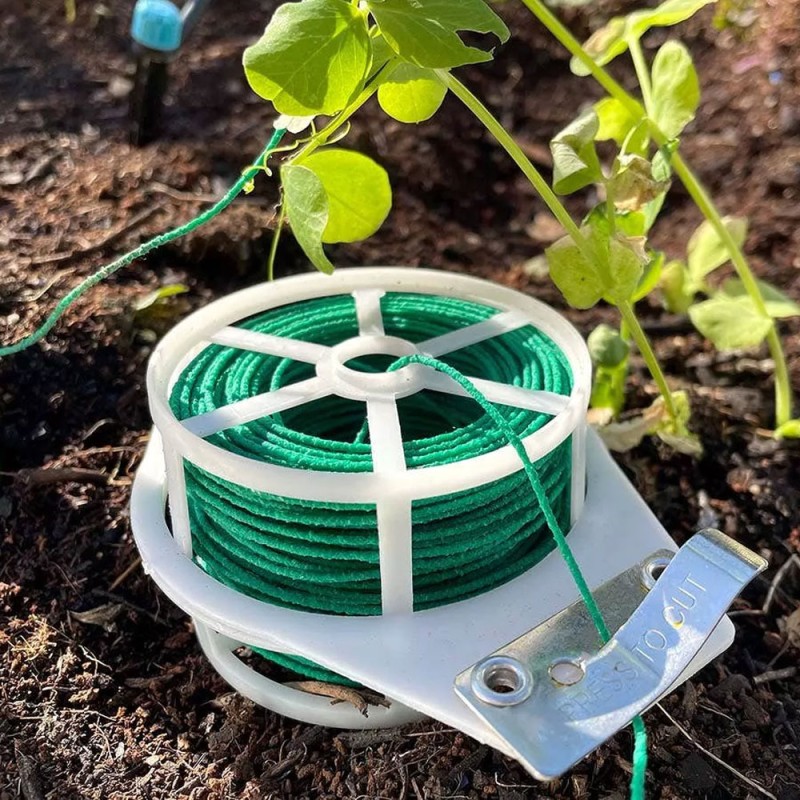 Atadura Rugosa Verde para Plantas Trepadoras – Rollo de 50 Metros